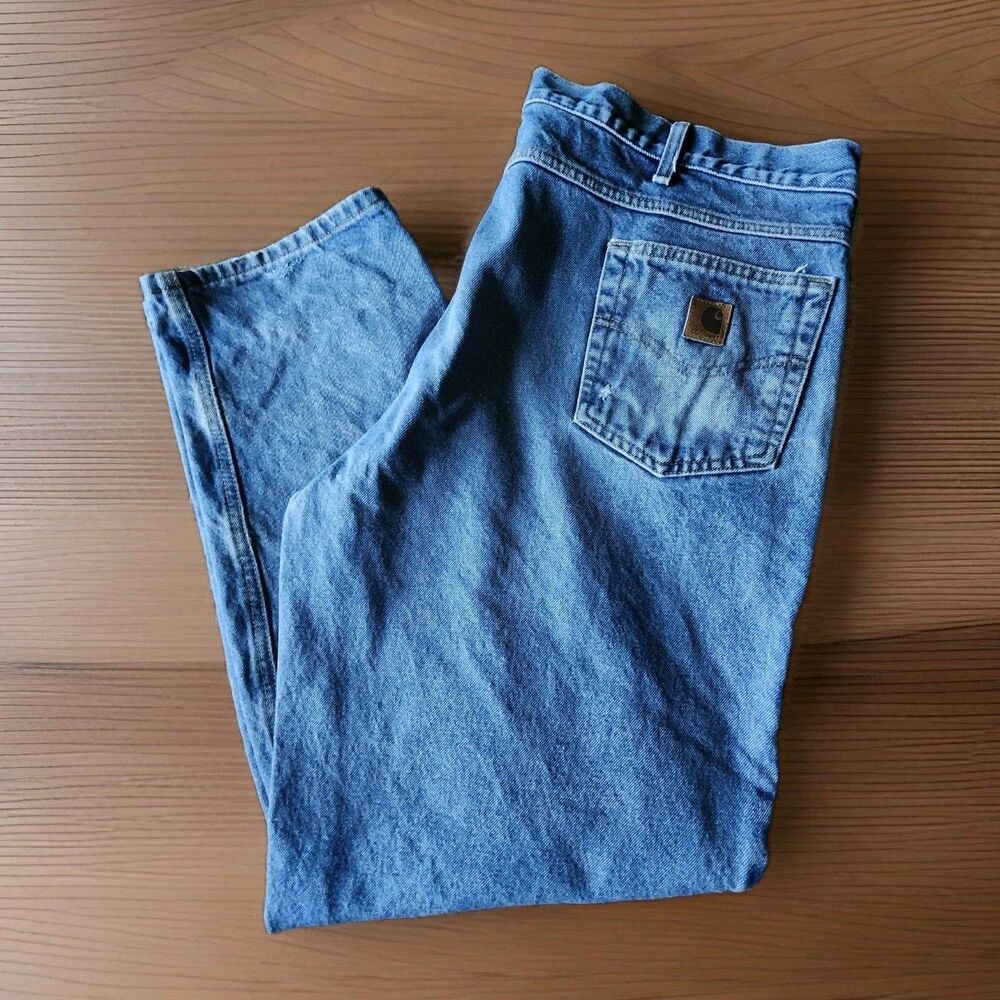 Mens Carhartt B17 DST Relaxed Fit Work Jeans 44x32